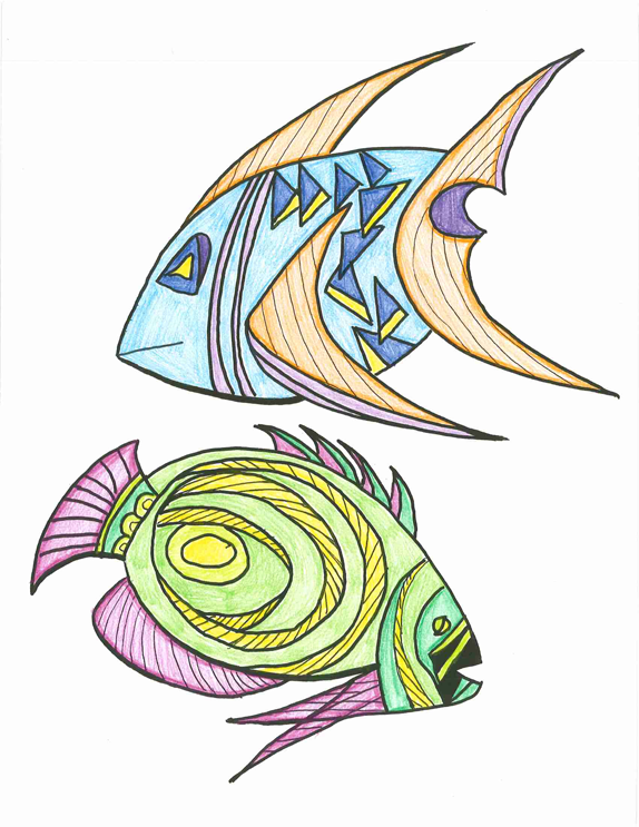 Angle Spiral - Color Pencil by Emilee Markin - Fish Out of Water